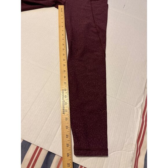 ATHLETA Heather RED Salutation Stash Pocket SoftLux Gym Yoga Leggings M - Picture 14 of 16